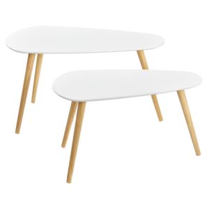 [en.casa] Konferenční stolek AAFU-0805 bílý a bílý
