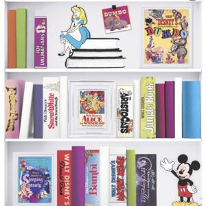 Dětská papírová tapeta 106455, Disney Bookshelf, Kids@Home 6, Graham & Brown, rozměry 0,52 x 10 m