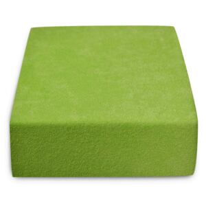 Froté prostěradlo zelené 180x200 cm Gramáž (hustota vlákna): Standard (180 g/m2)