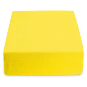Jersey prostěradlo žluté 180x200 cm Gramáž (hustota vlákna): Economy (100 g/m2)