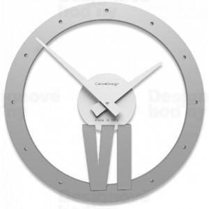 CalleaDesign 10-015 Xavier bílá-1 - ral9003 35cm nástěnné hodiny
