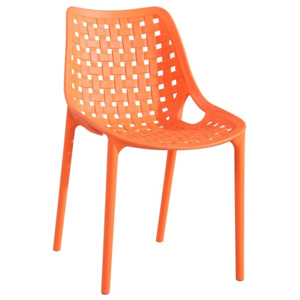 Plastová jídelní židle v oranžové barvě KN1157