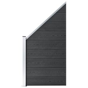 Zahradní plot Atlanta - dřevoplast - 1 šikmý díl - 100-180 cm | šedý