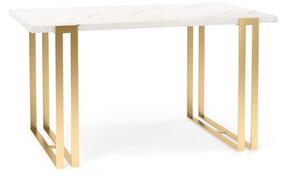 Jídelní stůl EWEN II 160 cm - mramor/zlatá