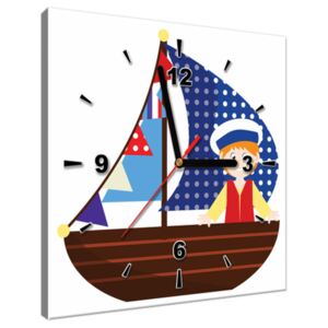 Tištěný obraz s hodinami Na malé loďce ZP4053A_1AI