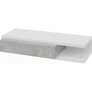 Casarredo Konzolový stolek HOLLY bílá/šedý mramor