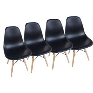 Ekspand Židle černá skandinávský styl CLASSIC 3+1 ZDARMA!