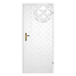 STANDOM - Koženkové čalounění dveří vzor KARO Bílá lakovaná velké 10x10 pro dveře 80 cm