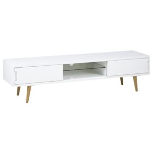 SCANDI Bílý dřevěný TV stolek Elisa