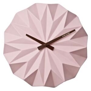 Nástěnné hodiny Crane, 27 cm, keramika, růžová