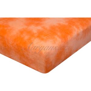 Aaryans Batikované prostěradlo froté oranžové Rozměry: 90 x 200 cm