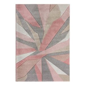 Růžový koberec Flair Rugs Shatter, 80 x 150 cm