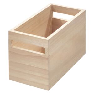 Úložný box ze dřeva paulownia iDesign Eco Wood, 12,7 x 25,4 cm