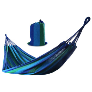Houpací síť NINA / houpačka jednoosobová 200x85cm zeleno modrá+taška
