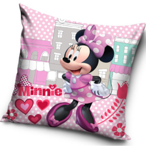 Dětský povlak na polštář Disney 40x40cm myška Minnie růžový
