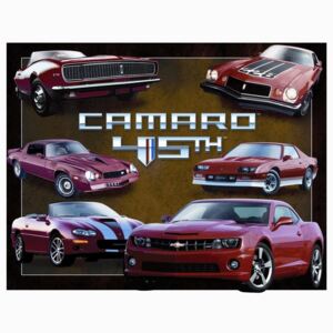 Plechová cedule: Camaro 45th Anniversary - 30x40 cm