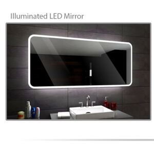 Koupelnové zrcadlo s LED podsvětlením 140x75 cm OSAKA