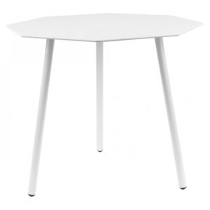 Time for home Bílý kovový odkládací stolek Octagon 45 cm