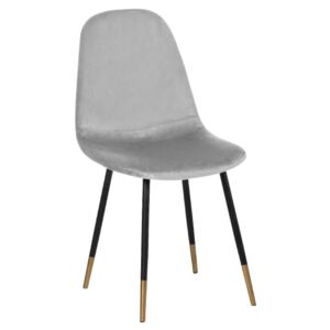 Concept design Šedá sametová jídelní židle Gamma