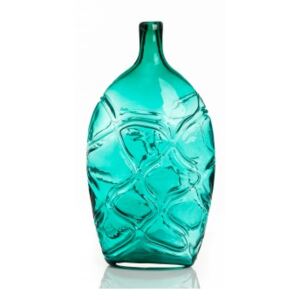 Skleněná váza průhledná modrá 2