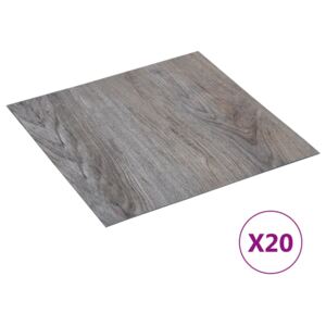 Samolepicí podlahové desky 20 ks PVC 1,86 m² světle hnědé