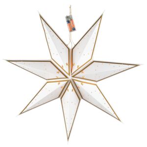 Livarno Home Vánoční LED hvězda (krémová bílá se zlatým okrajem) (100337352002)