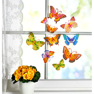 Magnet 3Pagen 10 obrázků na okno Motýli