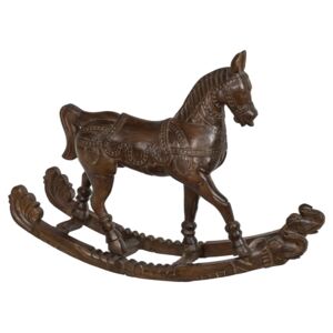 Sanu Babu Houpací kůň, ručně vyřezávaný, antik, mangové dřevo, 104x30x78cm