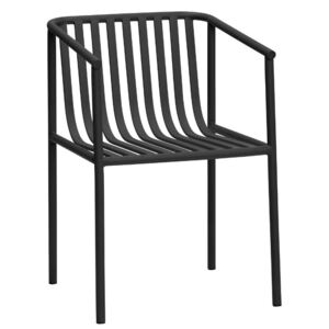 Černá kovová jídelní židle Hübsch Kiyan