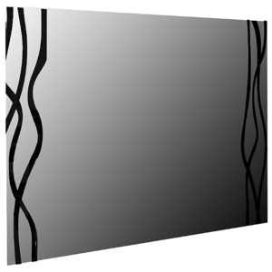 Zrcadlo BORRA, 100x80x2,2, černá