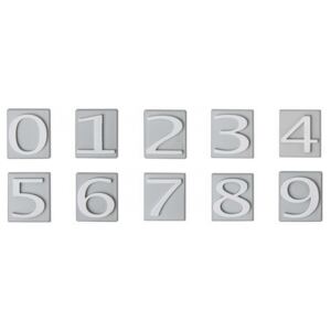 Samolepicí číslice z PVC - 0-9 Zlatá Samolepicí číslice popisné a orientační z PVC