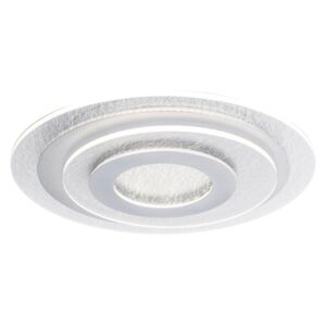 LED designové stropní osvětlení THALASSA, 40W, denní bílá, 40cm, kulaté, stříbrné