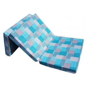 Skládací matrace vzory modré 8 cm 65x195 cm