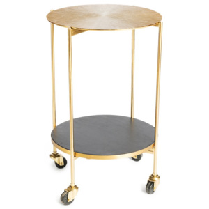 Servírovací stolek s kovovou konstrukcí ve zlaté barvě Simla Trolley