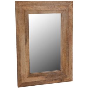 Nástěnné zrcadlo v dřevěném rámečku 70 x 50 cm