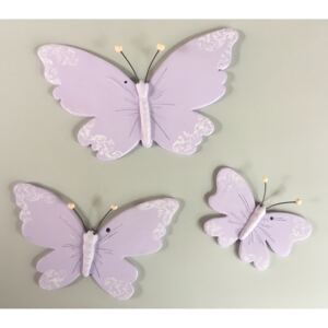 Motýl fialový - sada tří Keramika Andreas