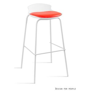 Barová židle Duke bílá červená