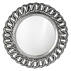 CERCLE kulaté zrcadlo v rámu, 80x80cm, stříbrná