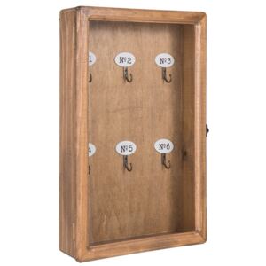 Clayre & Eef - dřevěná skříňka na klíče 23x38 cm