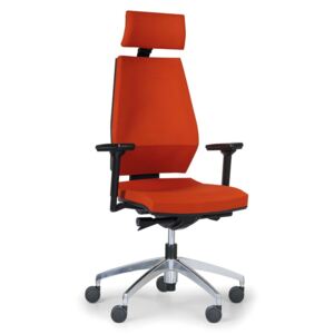 Antares Kancelářská židle MOTION s opěrkou hlavy, oranžová