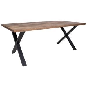 Tmavě hnědý dřevěný jídelní stůl Nordic Living Tyrone