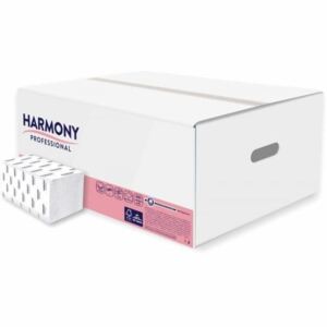 SHP Harmanec Harmony Professional Papírové ručníky ZZ 4000 ks, 100% celulóza, 2 vr., bílá