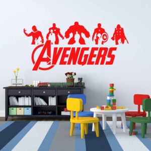 Samolepka na zeď GLIX - Avengers Červená 50x20 cm