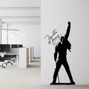 Samolepka na zeď GLIX - Freddie Mercury Černá 30x15 cm
