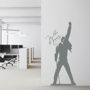 Samolepka na zeď GLIX - Freddie Mercury Šedá 30x15 cm