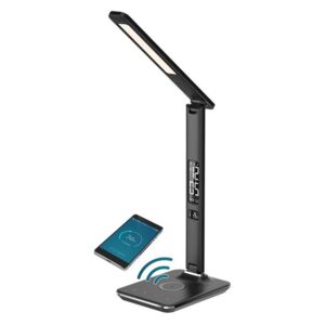 Lampa stolní IMMAX KINGFISHER WIRELESS CHARGER BLACK 08959L