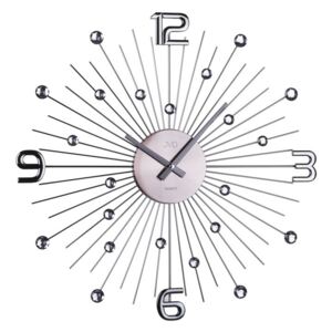 Luxusní paprskovité kovové černé antracitové hodiny JVD HT074.2 POŠTOVNÉ ZDARMA! (ht074.2 - POŠTOVNÉ ZDARMA)