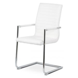 Konferenční židle HC-349 WT bílá ekokůže / chrom Autronic
