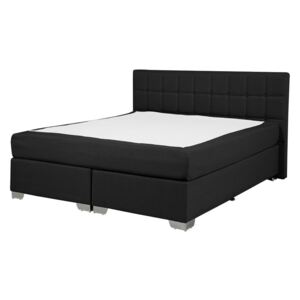 Černá čalouněná kontinentální postel 140x200 cm - ADMIRAL