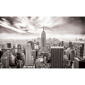 Postershop Fototapeta: Pohled na New York (černobílá) - 104x152,5 cm